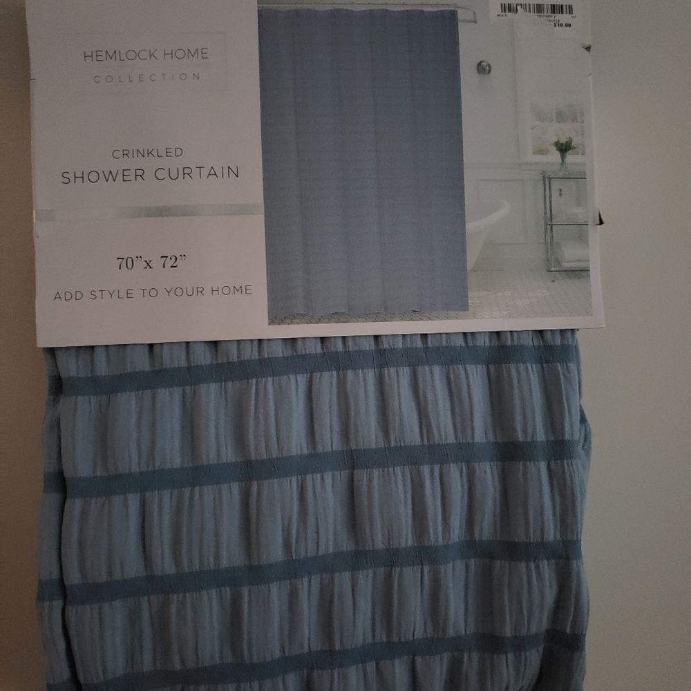 NWT Blue Shower Curtain 70x72